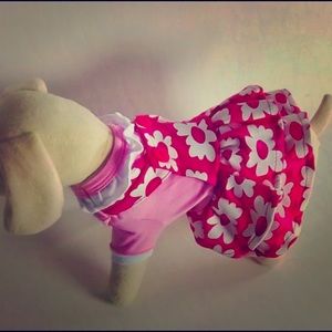 Adorbs Pink And White Daisies Overall dress